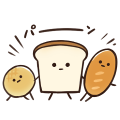 パンのスタンプ(タカ)