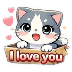 Love Box Cat Stickers 4
