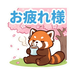 Cute Spring Red Panda Sticker Seals
