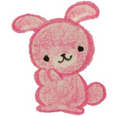 Crayon Rabbit Sticker
