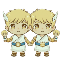 Cute Zodiac Character - Gemini