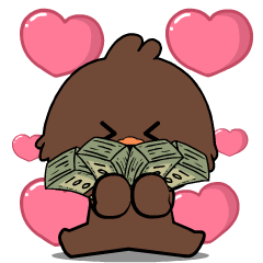 Weird Brown Bird : Animated Stickers