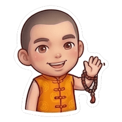 可愛幸福小和尚