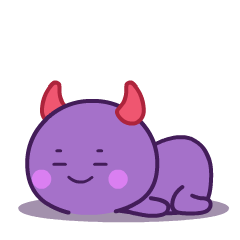 Cute Purple Devil : Pop-up stickers