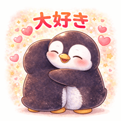 Kawaii Penguin Emoji & Reaction Stickers