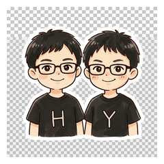 H and Y twin stickers