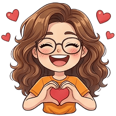 A girl glasses V4_In love