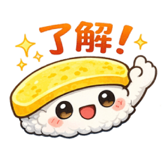 Cute Sushi Egg Daily Life Stickers