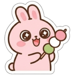 用表情傳達心情的櫻花兔貼圖