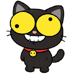 Sweet-eyed black cat (No Text)