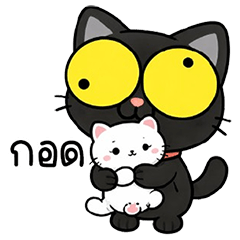 Sweet-eyed black cat