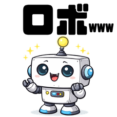 A square, comical robot