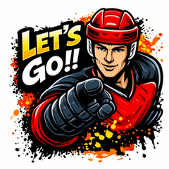 Ice Hockey Stickers for Games & Cheer