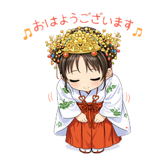 Kawaii Miko-chan Stickers ver2