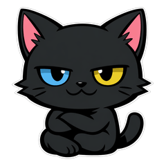 Nihilistic Black Cat: Odd-Eyed Coolness