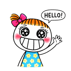 Ponytail girl with glittering eyes