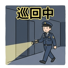 Solitary Night Shift Security Guard