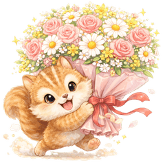 Fuwafuwa Zoo The Squirrel Stickers