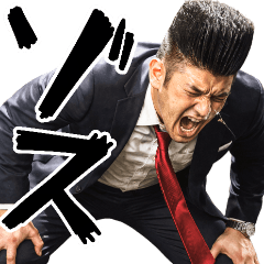 Japanese stickers of a salaryman