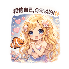 美人魚人生療癒貼圖