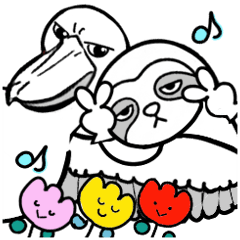 敬語スタンプなまけもののビロやん