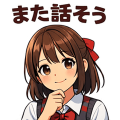 Relaxed Cute Girl Stickers