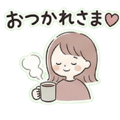 Cute and relaxed stickers for girls.