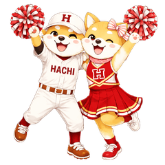 Hachi and Nana's College Baseboll  Match