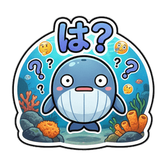 Playful Chibi Whale Emotions