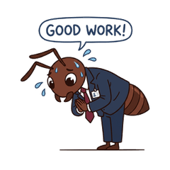 Hardworking Office Ant Stickers