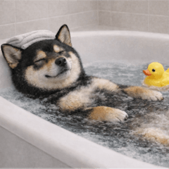 Busy Black Shiba: Express Your "Now"