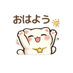 Starry White Cat: Daily Life