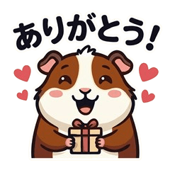 Fluffy Guinea Pig Stickers