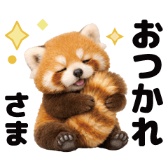 Red panda baby stickers 2