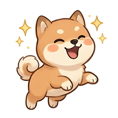 Cute ShibaInu Stickers Funny Dog