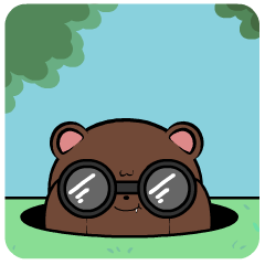 Lovely brown bear : Pop-up stickers