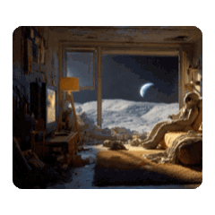 月球上的家動態貼圖