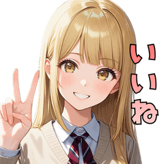 Energetic Blonde School Girl