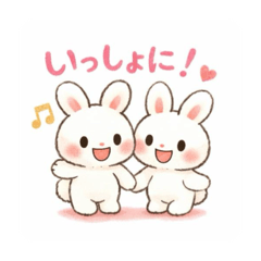 Uki Uki !Rabbit's good friend stamp !