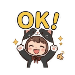 Fluffy Cat Girl: Everyday Stickers