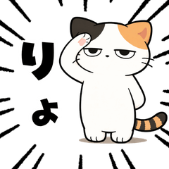 Everyday Stickers Grumpy-Eyed Calico Cat