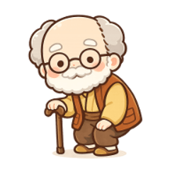 The Old Man with Glasses Says Hello