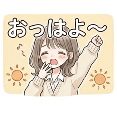 Daily-use cute character stickers