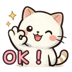 Mochineko Cute Reaction Cat Stickers