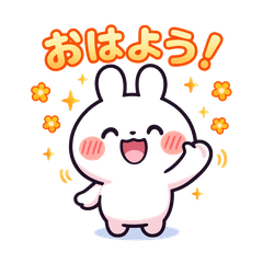 Cute & Chill: White Rabbit & Tuxedo Cat