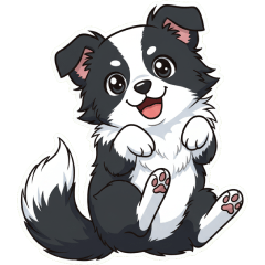 黑白牧羊犬日常貼圖