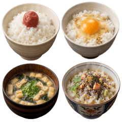 FEAST Sticker18-GOHAN & MISO SOUP