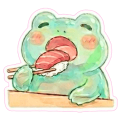 Transparent Frog Foodie Stickers