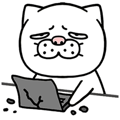 Melancholy White Cat: Daily Life