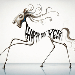 Happy New Year, 2026, Horse 256 Resale